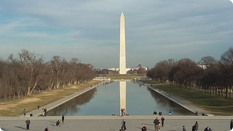 Reflecting pool Washington DC
