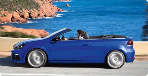 VW Golf convertible car hire Ancona Airport
