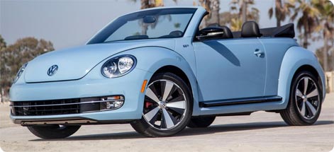 VW Beetle Convertible to hire on Mykonos